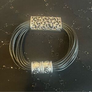 Chic Silver and Black Women's Bracelet